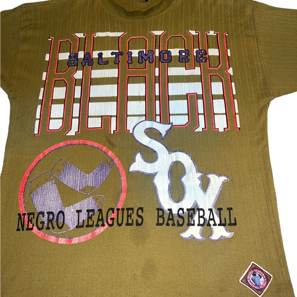 VTG 90s Negro League Baseball Baltimore Black Sox Underground Railroad Shirt - Picture 2 of 5
